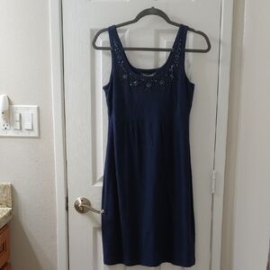 Tommy Bahama Navy Blue Sleeveless Dress